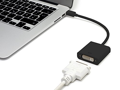 MyGadget Mini Displayport auf DVI Adapter – DP Konverter Kabel – Zubehör für Apple MacBook Air, Pro, iMac, Mac, Surface Pro, Lenovo (Schwarz) - 3