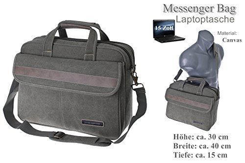 FLUGBEGLEITER MESSENGER UMHÄNGETASCHE ARBEITSTASCHE SCHULTER HERREN TASCHE Stoff Canvas - 2