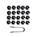 Material: Kunststoff LSLMLLL Universal Schwarz 20 Stücke 17mm Auto Rad Schraube Radmutter Abdeckungen Kappen Werkzeug Für Golf 4 Bora Passat Audi A4L / A5 / A6 / Q3 / Q5 / A8 / TT
