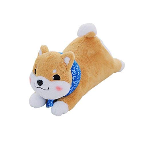 YINGGG Shiba Inu Perro de Peluche 60cm Almohada Muñeca Animal,Acostado