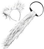  WIDMANN Wolf Loup Set Loup oreilles avec queue en peluche Accessoire de costume