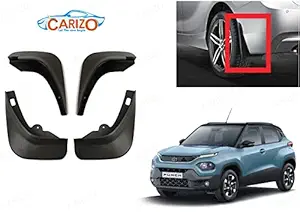 CARIZO Plastic Mud Flap | Mud Guard | Pack of 4 | Six Months Warranty | Compatible with Tata Punch (2021)