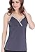 Intimate Portal Women Gaia Crossover Nursing Cami Tank by Resili Cotton Dark Gray X-Large