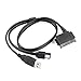 Produktbild 2,5-Zoll-Festplattenlaufwerk SATA 22Pin zu eSATA Data + USB-Kabel Schwarz High Speed   Transmission schwarz fghfhfgjdfj
