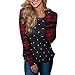 Produktbild Soupliebe Frauen Langarm Pullover Sweatshirt Rot Weihnachten Print T Shirt Tops Kapuzen Sweatjacke Kapuzenpullover Hoodie Pullover Sweatshirt