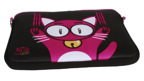 Kitty to Go LS140-10 Slipping Designer Schutzhülle für Laptops und Tablets mit einer Bildschirmdiagonale von 25,9 cm (10,2 Zoll) pink-schwarz - 8