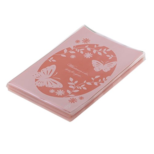 Preisvergleich Produktbild 100 x Süßigkeiten Beutel von Halt des Partei Keks Gehäuse selbstklebend Schmetterling