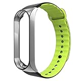 Happy Event Ersatz Silica Gel Armband Band Strap + Metallgehäuse für Xiaomi Mi Band 3 (Grün)