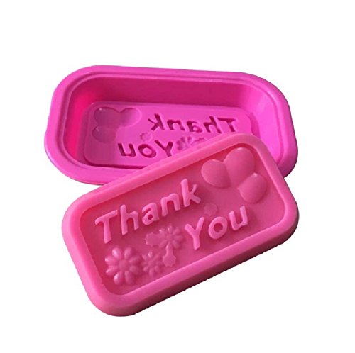Schönes Leben* 16 Stück Seifenform Quadrat Rund Oval Rechteck Silikonform Kuchenform DIY Molds – 100% handgemachte Silikon (Zufällig Farbe) - 4