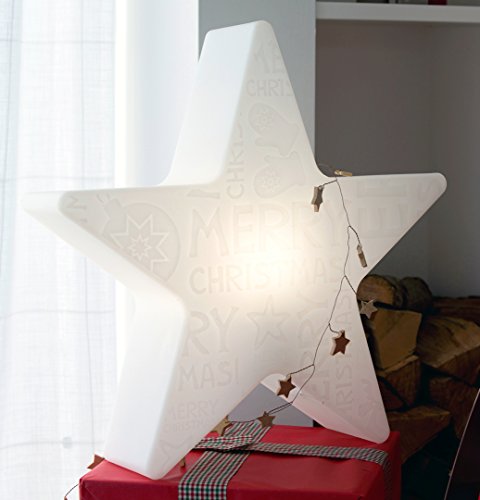 8 seasons design | Weihnachtsleuchte Stern Shining Star ‚Merry Christmas‘ (E27, Ø 60 cm, witterungsbeständig, Indoor & Outdoor, IP44) weiß - 3