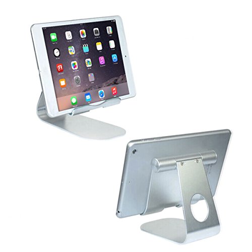 Alienwork Tablet Ständer für 4-12 Zoll Smartphone/Tablet Ständer Stand Halter Halterung Aluminium silber AD401H-01