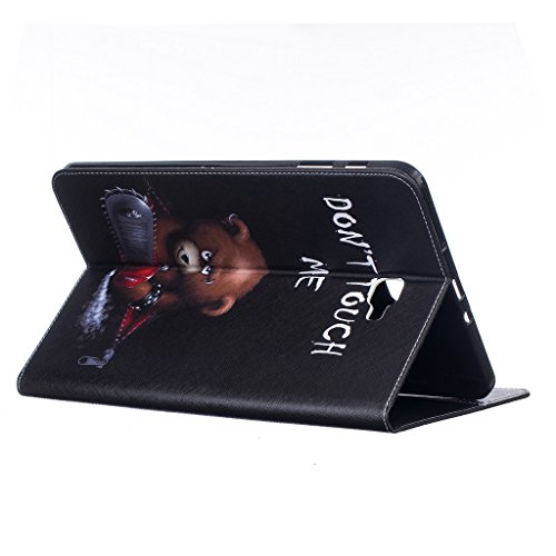 Samsung Galaxy TAB A 10.1 Hülle, COLJOY Samsung Galaxy TAB A 10.1 SM-T580 T585 – Kunstledertasche PU Schutzhülle Tasche Leder Brieftasche Hülle Case Cover mit praktischer Ständerfunktion und Auto Sleep / Wake Up Funktion, BF34 - 2