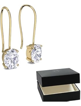 Ohrhänger Zirkonia Gold hochwertig vergoldet! Hängende Ohrringe + inkl. Luxusetui + *- Ohrringe Hängend Ohrschmuck...