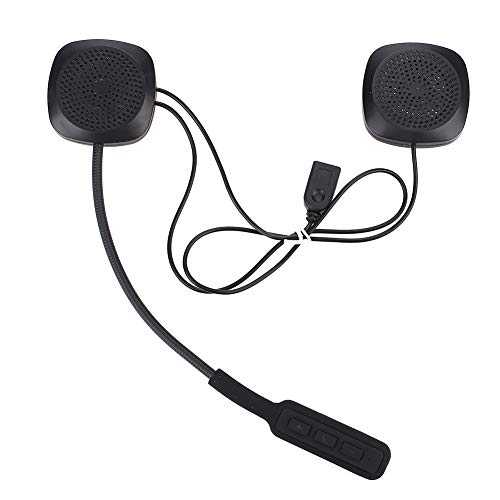 Beautyrain High Definition Helmet Speakers, Wireless HIFI Stereo Blue-tooth Headphones Motorcycle Helmet Blue-tooth Headset Handsfree Helmet Communication for Motorbike