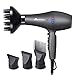 Produktbild Vemupohal Profi Salon Haartrockner 2100W, Leistungsstarke negative Ionen Haartrockner mit Konzentrator, Diffusor und Kamm, Europäischen Stecker (grau)