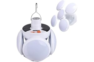 HONPHIER Lampada da campeggio a LED da campeggio portatile, 40 W, pieghevole, 5 luci, per campeggio, luce di emergenza per interruzioni di corrente, escursioni, emergenze, giardino, pesca, barbecue