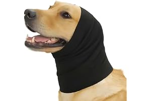 PETS EMPIRE Warm Winter Scarf for Large Dogs Soft Knit Pet Neck Warmer for Cold Weather Protection Adjustable Muffler Fit for Large size Dogs Black