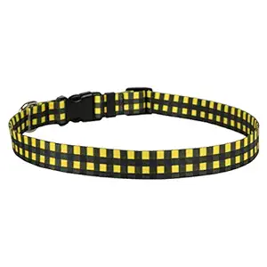 Yellow Dog Design Buffalo Plaid Yellow Dog Collar Fits Neck 14 to 20