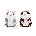 Produktbild MagiDeal 2 Stücke Sanfte Plüschtiere, Aufzeichnungs Wiederholungs Sprechende Hamster für Babys - Braun+Grau