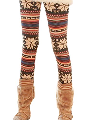 Preisvergleich Produktbild CRAVOG Damen Leggings Multi Muster Leggins Strumpfhosen Weich Bequem Modisch Bunt