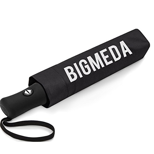 Preisvergleich Produktbild Bigmeda Automatischer Regenschirm, Windtest bei 130 km / h Schließmechanismus 200T Kompakt und Leicht Auf-Zu-Automatik Regenschirm Taschenschirm für Männer und Frauen