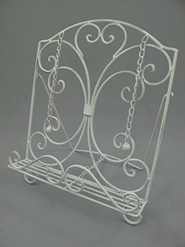Preisvergleich Produktbild Musikständer Notenständer Eisen weiss H.34x28x22cm