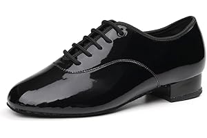 SWDZM Mens Ballroom Dance Shoes Suede Sole Latin Salsa Practice Dancing Shoes