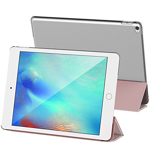 JETech iPad Mini 4 Hülle Schutzhülle Etui Tasche Abdeckung Ledertasche mit Durchschaubar Rückseite für Apple Neu iPad Mini 4 mit Automatischen Schlaf / Wake (Roségold) - 5