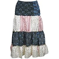 Mogul Interior Women's 2 in 1 Strapless Dress Skirts Silk Freeing Feeling Recycled Silk Sari XS Black,Beige