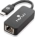 Produktbild honju USB-C (Thunderbolt 3) auf Gigabit Ethernet Adapter für PC/Notebook/MacBook - schwarz [USB-C | RJ45-Port | 10/100/1000Mbps | Plug & Play | Wake-on-Lan Funktion | "bus-powered"] - HGEA-C