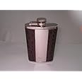 Stainless Steel and Leather Hip Flask 5 Oz (148 ml), Alcoholic Beverage Holder