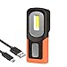 Produktbild LED Arbeitsleuchte,USB Wiederaufladbare COB Taschenlampe Workshop Lampe Inspektionsleuchten Handlampe Campinglampe mit magnetischen Ständer für Auto Reparatur, Werkstatt, Garage, Camping, Notbeleuchtung ,5 Lichtmodi,800mAH Batterien Inklusive