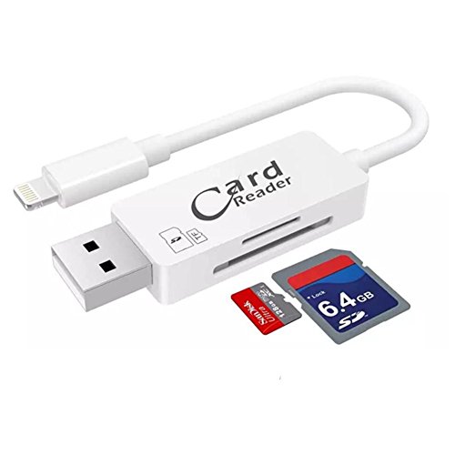 Lotus POWER® Neu Kabel Multifunktions Gerät HD Speicherstick USB 2.0 SD-Karte Micro SD TF Kartenleser Adapter mit OTG Micro-SDHC-SD OTG-Kartenleser für für Apple iPhone 5/5S/5 C/6/6 Plus/6S/6S Plus, iPod Touch 5, iPod Nano 7, iPad Mini/Mini 2/Mini 3/Mini 4, iPad 4/iPad Air/iPad Air 2, iPad Pro, Computer, Mac, Laptop und PC - 2