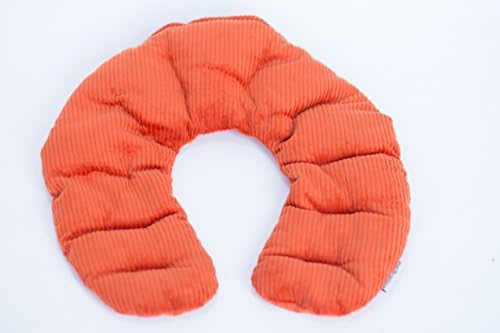 Premium Natural Deep Penetrating Hot Wheat Warmer Pack for Healing Soothing Neck and Shoulder Muscle Aches and Tissue Pains (Orange) Microwavable Heat Bag - Natural Pain Remedy