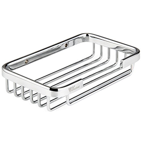 Amzdeal Seifenkorb,Seife-Speicher,Seifenbehälter von Kupfer,Polieren und Chrom,Last: 2-3 kg - 2