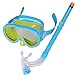 Produktbild schnorchelmaske schwimmbrille kinderbrillen schnorcheln tauchmaske tauchermaske taucherbrille kind schnorchelausrüstung easybreath schnorchelmaske schnorchel set (Swim Diving Mask(Blue))