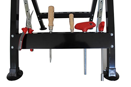 Werkbank höhenverstellbar Rollenbock Klappbock V-Rollen klappbar 200 kg Werktisch 4 in 1 - 8