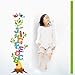 Instylewall Home Decoration Mural Vinyl Wall Sticker Alphabet Letters Tree Height Chart Measurement Kids Nursery Room Wall Art Decal Paper