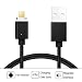 Produktbild Magnetische USB Ladekabel Datenkabel,EasyULT Nylon High Speed Micro USB Magnet Ladekabel Sync mit LED Statuseinzeige Kabel Charger Lade Kabel Netzteil Adapter für Android Mobiltelefon(schwarz, Länge: 1 Meter)