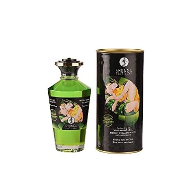 Shunga Shunga Huile de Massage Bio Thé Vert Chauffante Comestible 100 ml