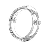 Montaje de faro / anillo adaptador hecho de material de acero inoxidable y con superficie cromada, resistente al agua y a prueba de golpes.