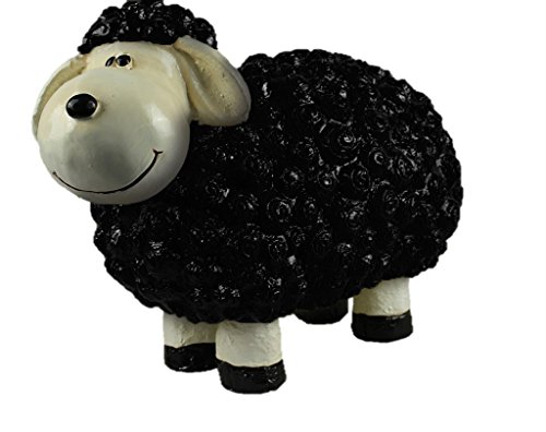 Dekofigur schwarzes Schaf Uli bunte Schafe Tier Figuren für Haus und Garten