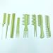 Price comparison product image Bid Buy Direct® Set of 8 Professional Salon / Hairdressers Combs Set - Includes All Different Combs for Styling / Barber Needs | Perfect for All Hair Styling Needs for Salon (Green)