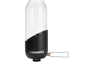 Fire-Maple Lanterna a Gas da Campeggio Portatile Vetro Acciaio Alluminio Combustibile Propano Isobutano Illuminazione a Luminanza Regolabile Lampada da Campeggio Essenziale per Emergenze (nero)