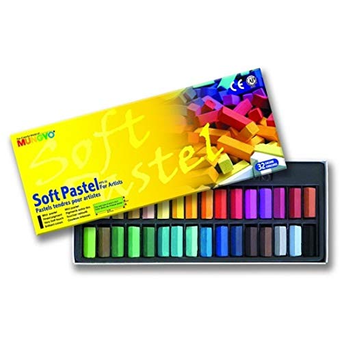 Mungyo Gallery Soft Pastels Cardboard Box Set of 32 Half Sticks - Assorted Colors by Mungyo Gallery