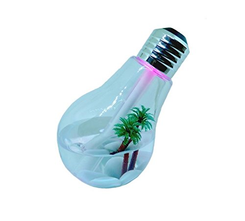 Aroma Diffiuser Die original Healthbulb von BerryKing – Birnen Lufterfrischer Ultraschall Luftbefeuchter Duftzerstäuber Raumluftreiniger Raumbefeuchter 400 ml Luftreiniger Humidifier 55ml/h mit LED für Schlafzimmer Wohnzimmer Büro inkl. Steinen und Palmen - 2
