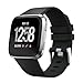 Produktbild Colorful Armband für Fitbit Versa Weiches Silikon Ersatzarmband Sport Uhrenarmband Wechselarmband für Fitbit Versa Smartwatch (S: 5.12"-7.68", Schwarz)