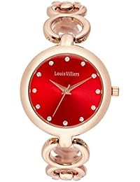 Reloj mujer Louis Villiers en reloj (latón, con esmalte blanco y negro rojo 33 mm al0583 – 09