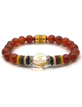 Red Agate Armband beten Mala Perlen Armband Natürliche Birthstone Handgefertigte Halbedelsteil Armband Buddhist...