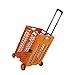 Produktbild LRRJJ Dauerhafter Treppen-Bergsteiger-Wagen-faltender Einkaufslaufkatze mit Rädern Zusammenklappbarer tragbarer Handwagen-Faltbarer Einkaufskorb,Orange